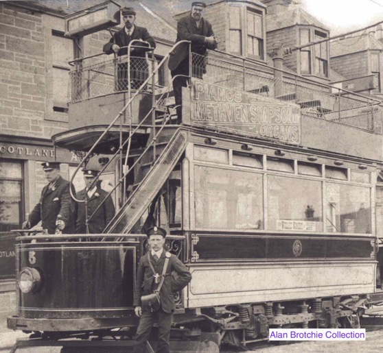 Dundee, Broughty Ferry & District Tramway tram No 5 and crew